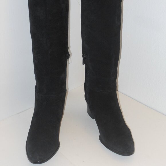 PAUL GREEN BLACK GENUINE SUEDE KNEE-HIGH BOOTS SIZE 4.5 (US SIZ3 7.5) MEDIUM - Picture 6 of 10